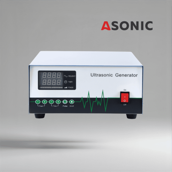 ASONIC IND-Generator, индустриален ултразвуков генератор, осигуряващ стабилна честота и надеждна мощност за почистващи системи.