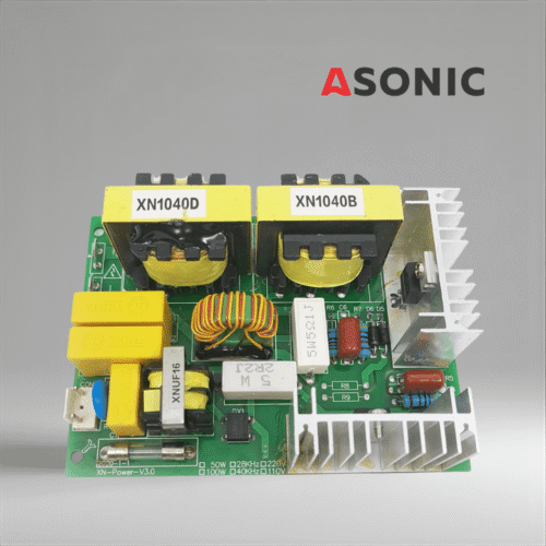 ASONIC-PRO модел PCB-120W40kHz ASONIC PROmodel PCB 120W 40kHz, високопроизводителна платка за ултразвукови почистващи устройства, осигуряваща стабилна мощност и надеждност.