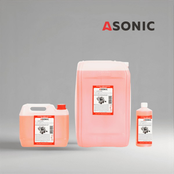 ASONIC AS-CARB препарат в кани от 1 л, 5 л и 25 л за почистване на карбуратори и части от двигателя.