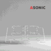ASONIC-BEAKER-10L ASONIC лабораторен държач за чаши 10L, издръжлив аксесоар от неръждаема стомана за сигурно позициониране на големи чаши в ултразвукови почистващи устройства.