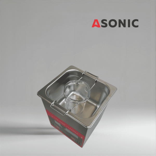 ASONIC BEAKER-PRO-20-2 ASONIC BEAKER-PRO ултразвукова чаша за почистване с издръжлив стъклен дизайн