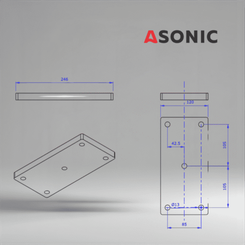 ASONIC HEATER-1000W-5screws-3 външен нагревател за резервоар на ултразвуково почистващо устройство