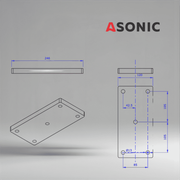 ASONIC HEATER-1000W-5screws-3 ASONIC HEATER-1000W-5screws-3 външен нагревател за резервоар на ултразвуково почистващо устройство