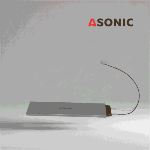 ASONIC нагревател 500W, компактен нагревателен елемент за ултразвукови резервоари, предназначен за средни резервоари.