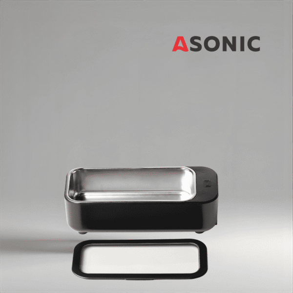 ASONIC HOME-450black ултразвуков почиствател, модерен черен дизайн за прецизно почистване на малки ценности у дома.