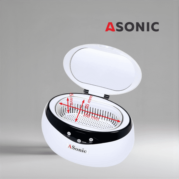ASONIC HOME-650-7 ASONIC HOME-650 ултразвуков почистващ уред, компактна вана за бижута, очила и ежедневно почистване в дома.