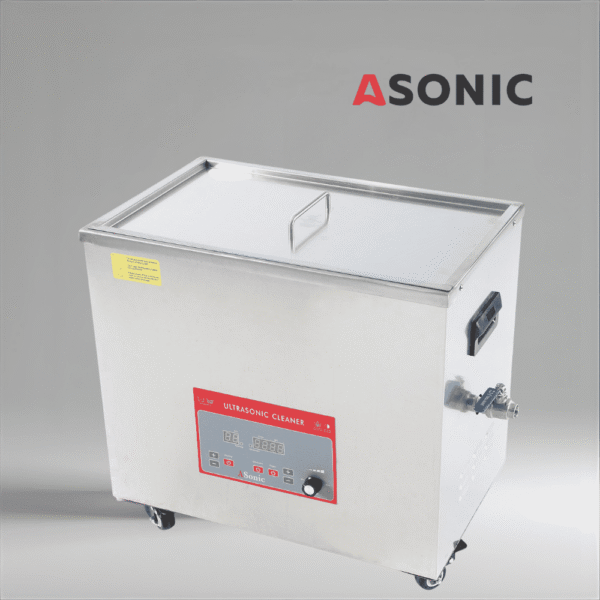 ASONIC-IND-400-1 Устойчива ултразвукова вана ASONIC IND-400, идеална за малки и средни работилници и прецизно почистване.