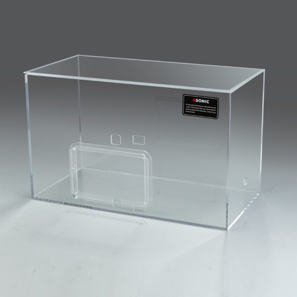 ASONIC безшумна кутия за 3L ултразвуков почистващ апарат Безшумна кутия ASONIC за ултразвукови почистващи уреди с обем 3 литра, продавана отделно или заедно с почистващия уред.