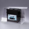 ASONIC 7L ултразвуков почистващ апарат в отворена Silent Box Отворена безшумна кутия, показваща 7L ASONIC ултразвукова почистваща машина за тихи и ефективни почистващи приложения.