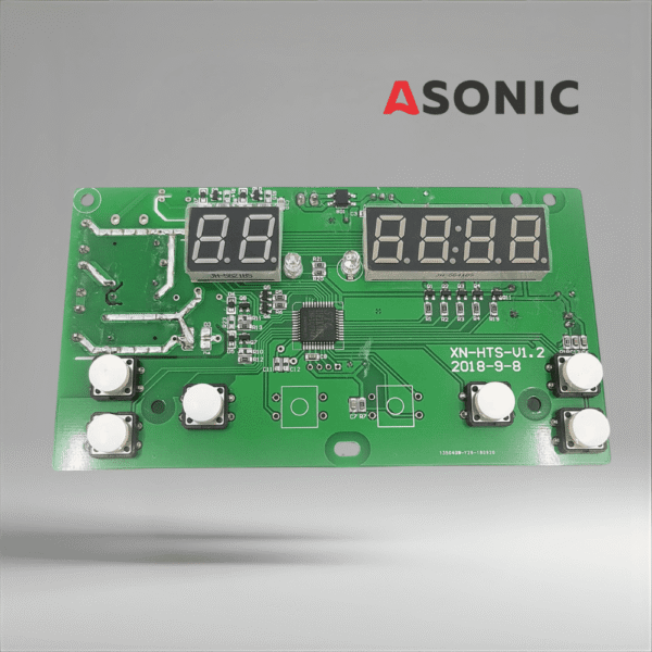 ASONIC-PRO модел дисплей PCB ASONIC PROmodel дисплей PCB, резервна контролна платка за ултразвукови почистващи устройства, осигуряваща прецизна работа и ясен интерфейс.