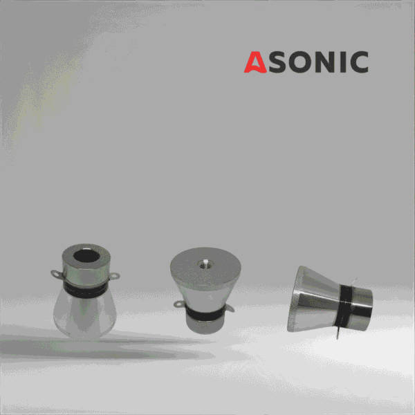ASONIC ултразвуков преобразувател 28 kHz 60 W, мощен компонент, предназначен за промишлени ултразвукови почистващи устройства.
