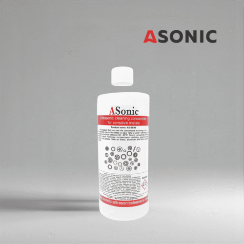 ASONIC AS-SENS-1 ултразвуков чувствителен препарат, 1 литър разтвор за безопасно почистване на чупливи инструменти, оптика и медицински изделия.